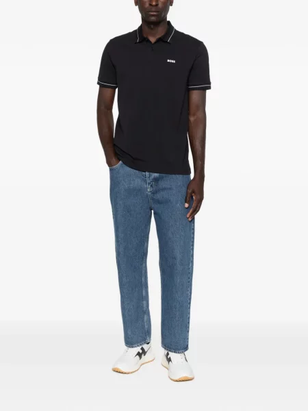 Tricou polo Boss cu imagine negru