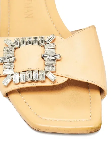 Sandale Stuart Weitzman din piele portocaliu