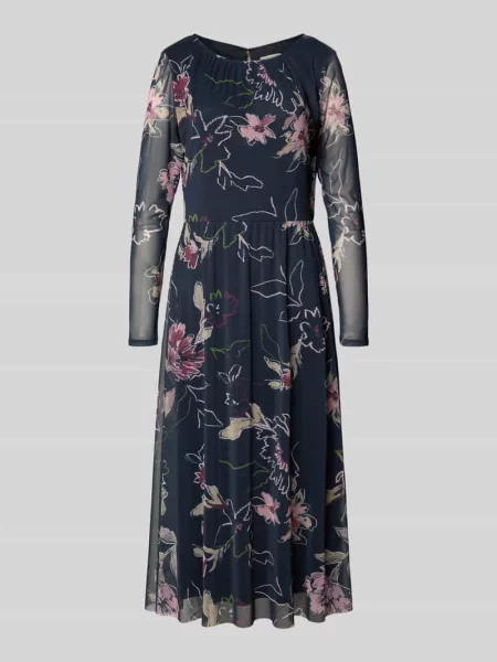 Sukienka casualowa taliowana z siateczki Tom Tailor