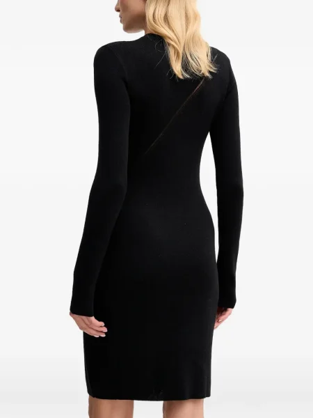 Rochie mini Sisley ajurata de costum negru