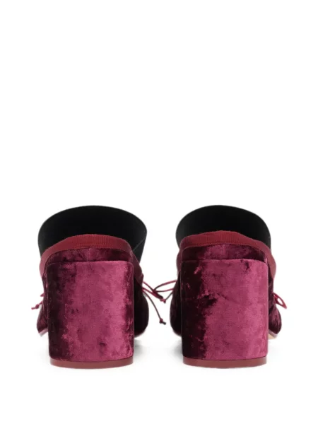 Papuci tip mules Mm6 Maison Margiela cu funde de catifea violet