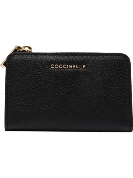 Coccinelle De piele portofel NOIR negru