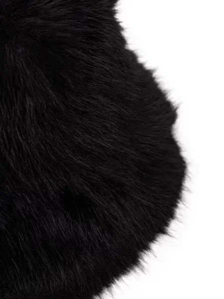 Pălărie Armani Exchange cu blană negru