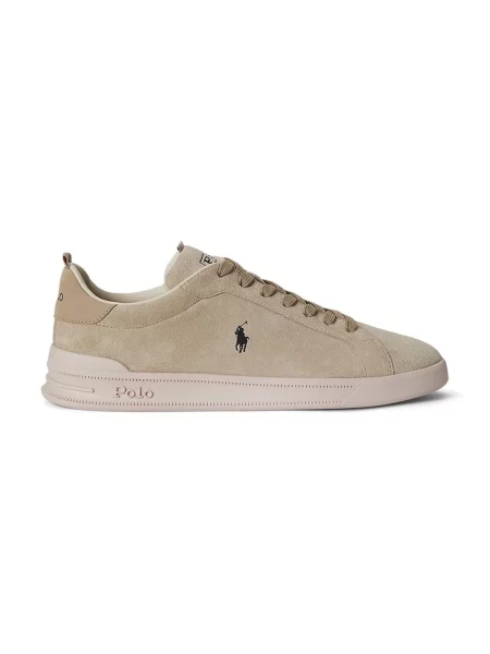 Polo Ralph Lauren Hrt Crt Rib sneakers σουέτ μπεζ