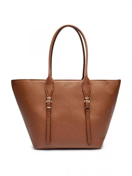 Michael Kors De piele geantă shopper MOORE maro