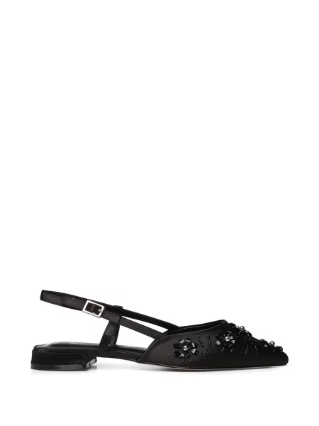 Pantofi cu toc V°73 fără toc cu mărgele negru