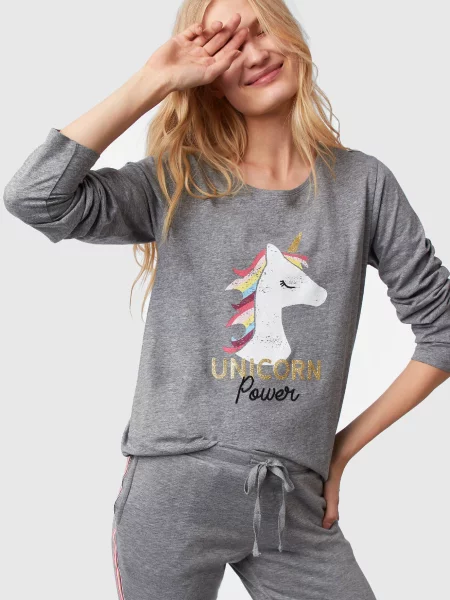 Лонгслив Etam серый