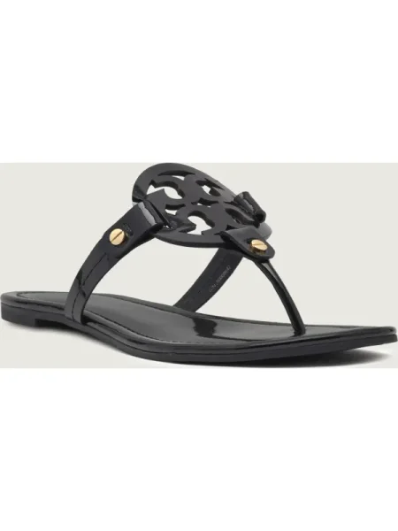 Șlapi Tory Burch din piele negru