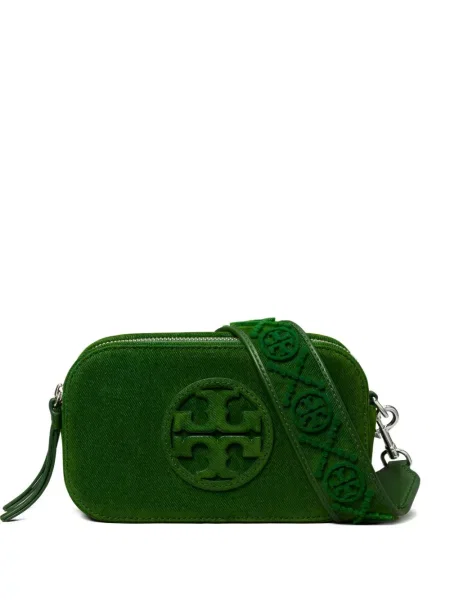 Geanta crossbody Tory Burch cu autograf verde