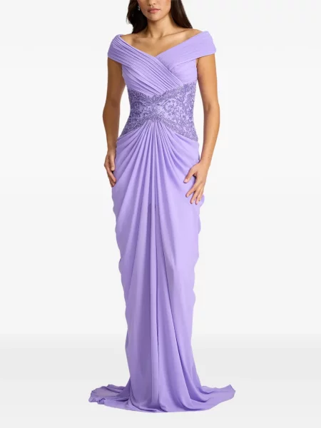 Rochie Tadashi Shoji drapată violet