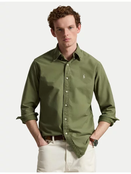 Рубашка Polo Ralph Lauren зеленая