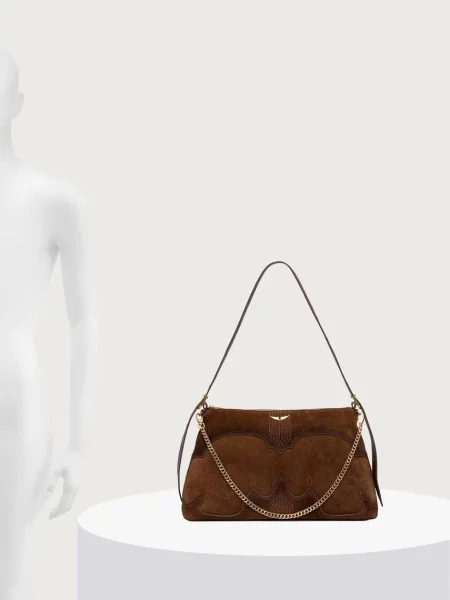 Zadig&Voltaire Válltáska Jim | hasított bőr barna