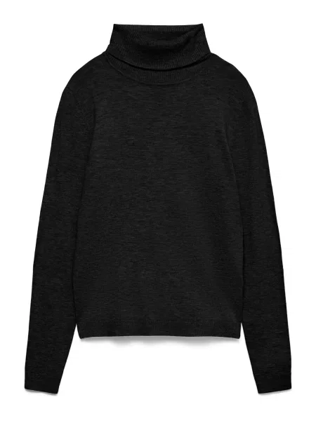 Vero Moda Bluză cu gât Happiness negru