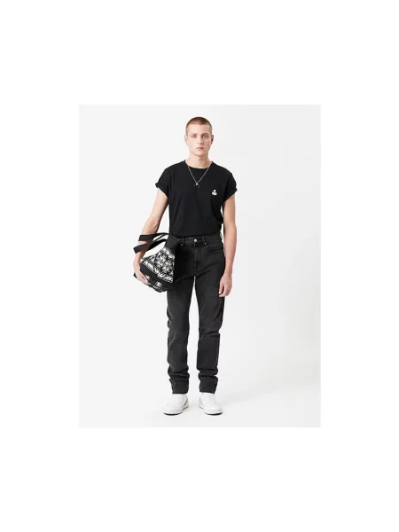 Jeansy straight leg Isabel Marant czarne