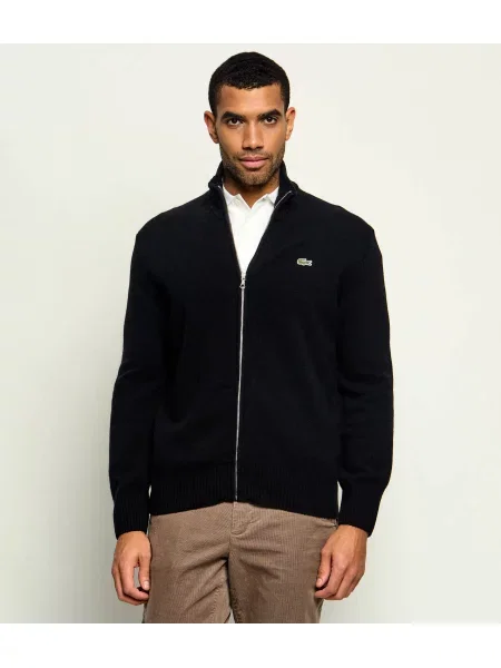 Lacoste De lână pulover negru