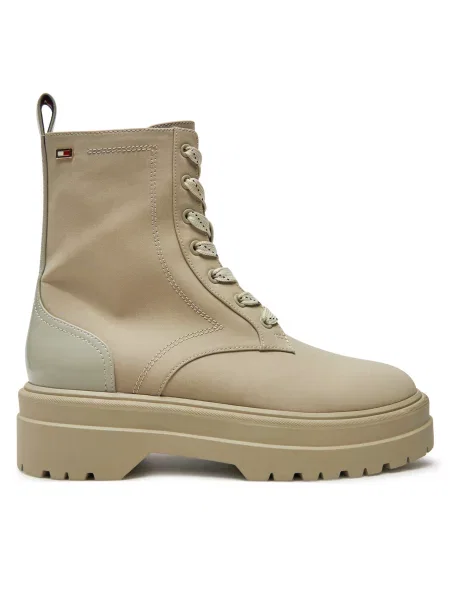 Pohodni čevlji Tommy Hilfiger Flag Ventile Lace Up Boot bež