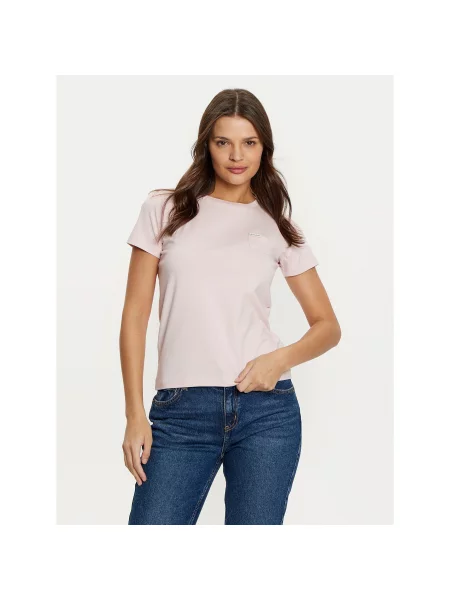 Guess Jeans Футболка Regular Fit рожевий