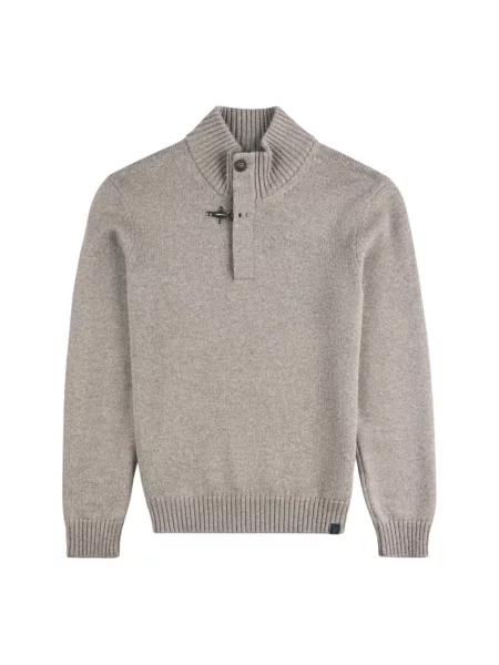 Sweter z golfem Fay szary