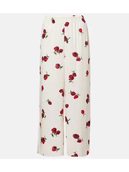 Pantaloni Khaite cu imagine din țesătură twill