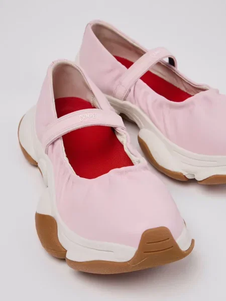 Кожаные балетки Camper розовые