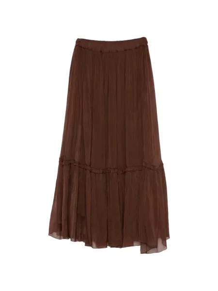 Fustă Solotre cu volane maro