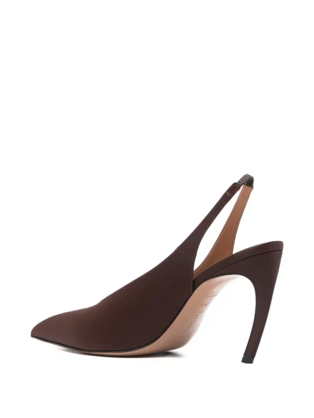 Pantofi cu toc The Attico slingback maro
