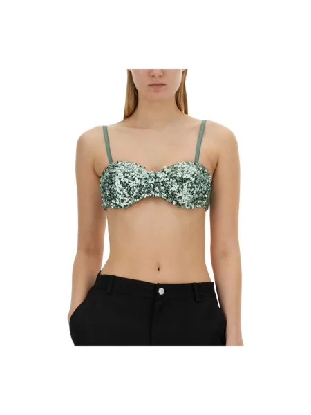 Top Moschino z cekinami niebieski