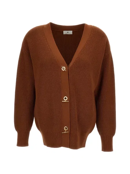 Cardigan Elisabetta Franchi tricotate maro