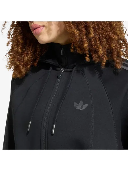 Adidas Originals mikina na s kapucňou dámska s bavlnou SST čierna