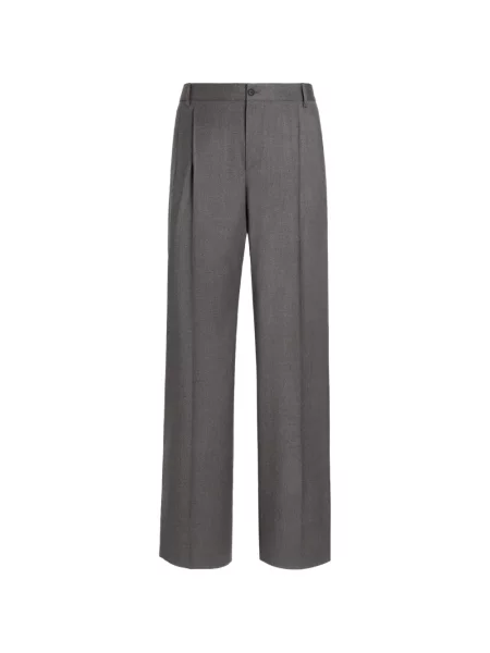 Pantaloni Dolce & Gabbana de flanelă gri