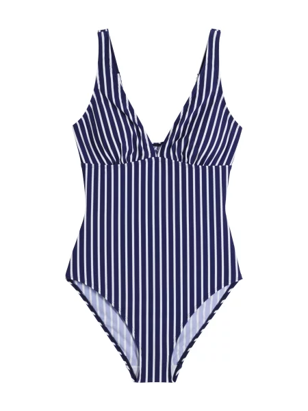 Bonprix Costum de baie modelator albastru alb