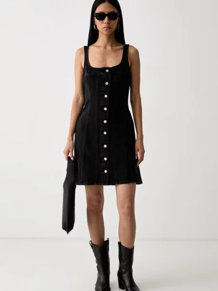 Levi's rochie din denim AUDRA TANK negru