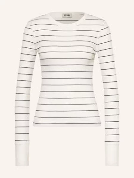 Drykorn Tričko S Dlouhým Rukávem Nurit režná/ tmavě modrá