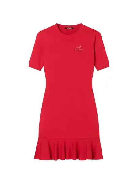 Rochie mini Armani Exchange cu volane roșu