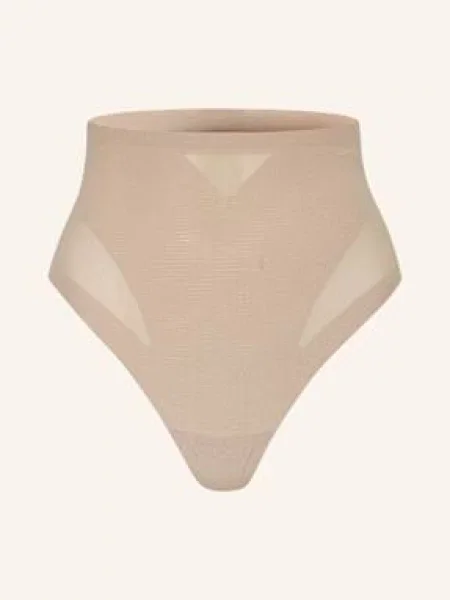 Kalhotky string Calvin Klein se síťovinou béžové