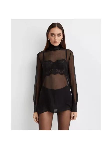 Jedwabna bluzka Dolce And Gabbana czarna