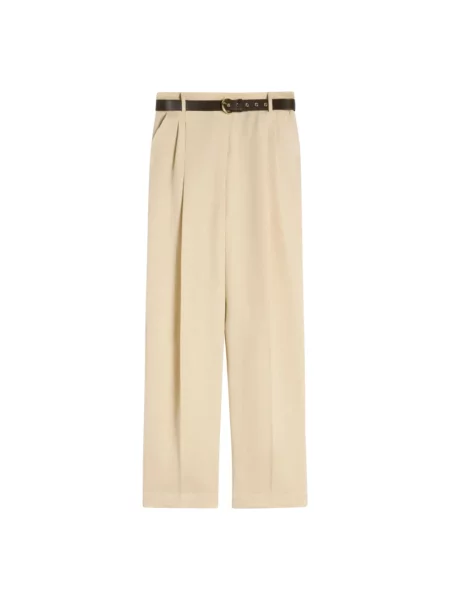 Spodnie Max Mara Studio beżowe