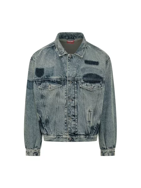 Kurtka jeansowa Diesel niebieska