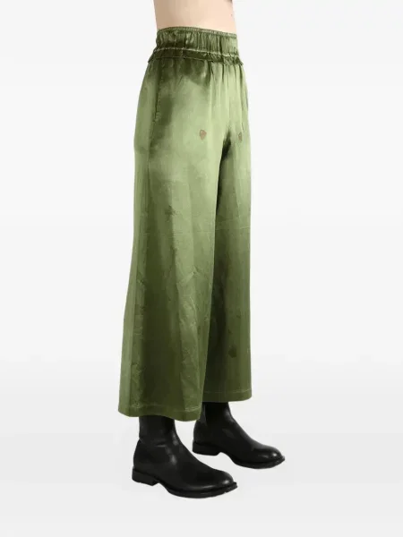 Pantaloni Mutedance de mătase verde