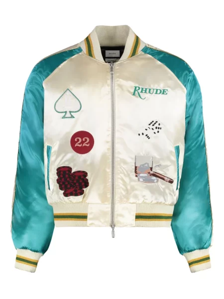 Geacă bomber Rhude cu broderie alb