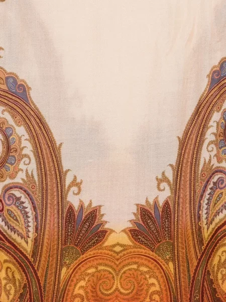 Fular Etro cu imagine cu model paisley roșu