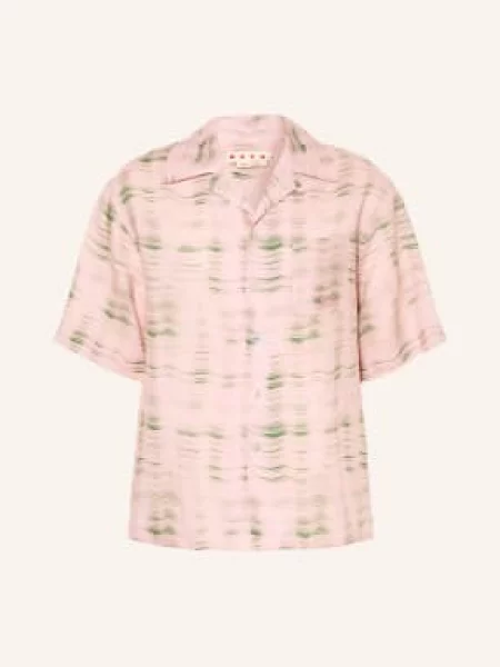 Marni Resortová Košile Comfort Fit růžová zelená