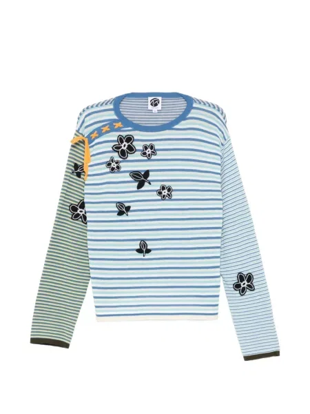 Pulover Yanyan Knits cu dungi albastru
