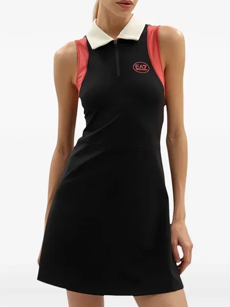 Rochie mini Ea7 Emporio Armani cu imagine negru