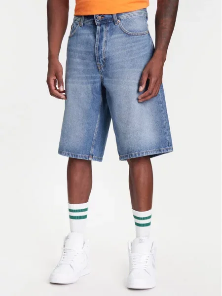 United Colors of Benetton szorty jeansowe niebieski