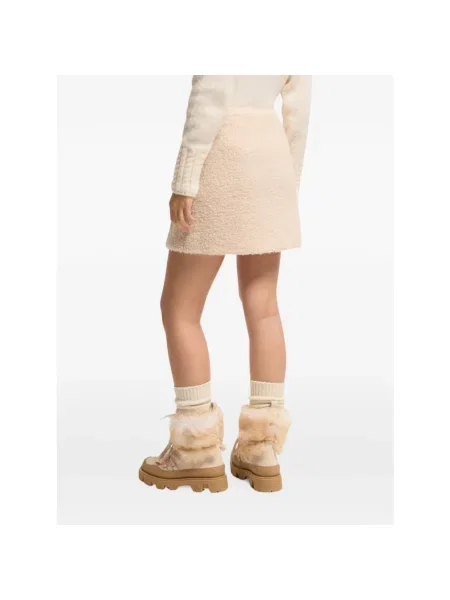 Spódnica mini Moncler typu teddy beżowa