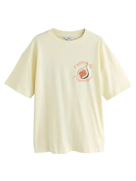 Next Tricou galben pastel / verde / verde măr / violet albastru