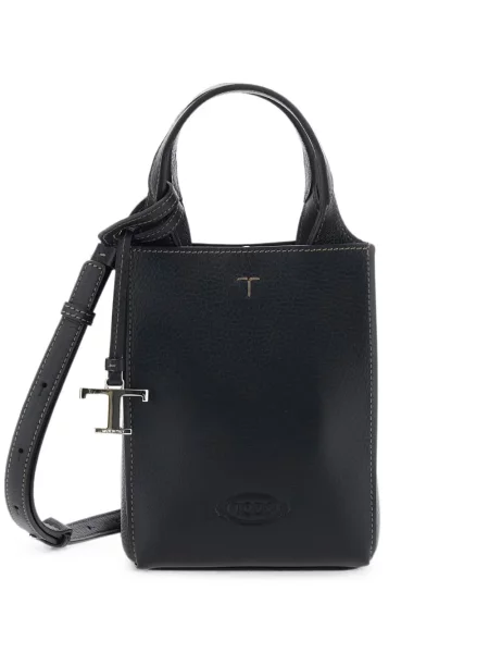 Geantă Tod's din piele cu autograf negru