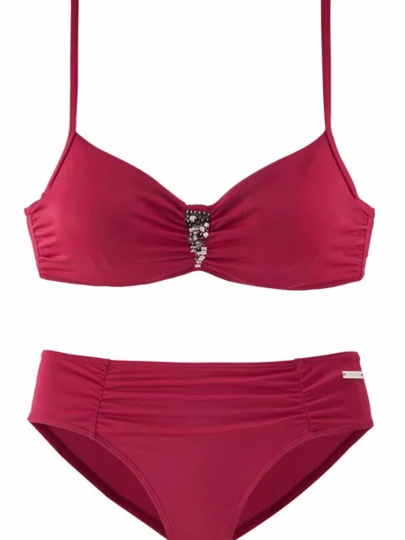 LASCANA Costum de baie două piese roșu