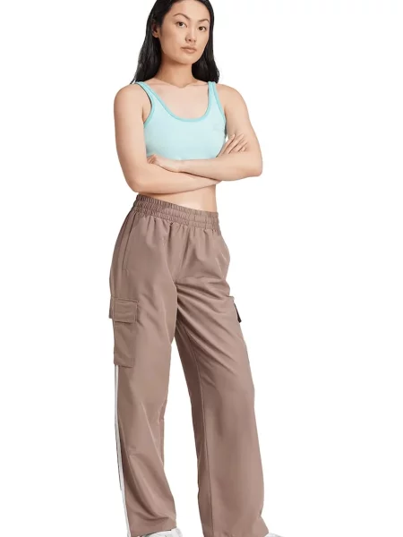 Штани adidas Originals Adicolor Cargo Pants фасон cargo висока посадка бежевий